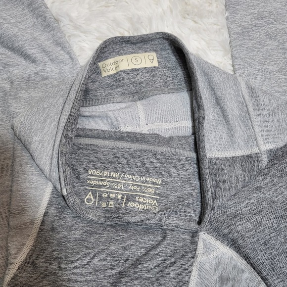 NWOT OUTDOOR VOICES Size Small Leggings 7/8 Heather Gray Warm Up Colorblock - Picture 6 of 13